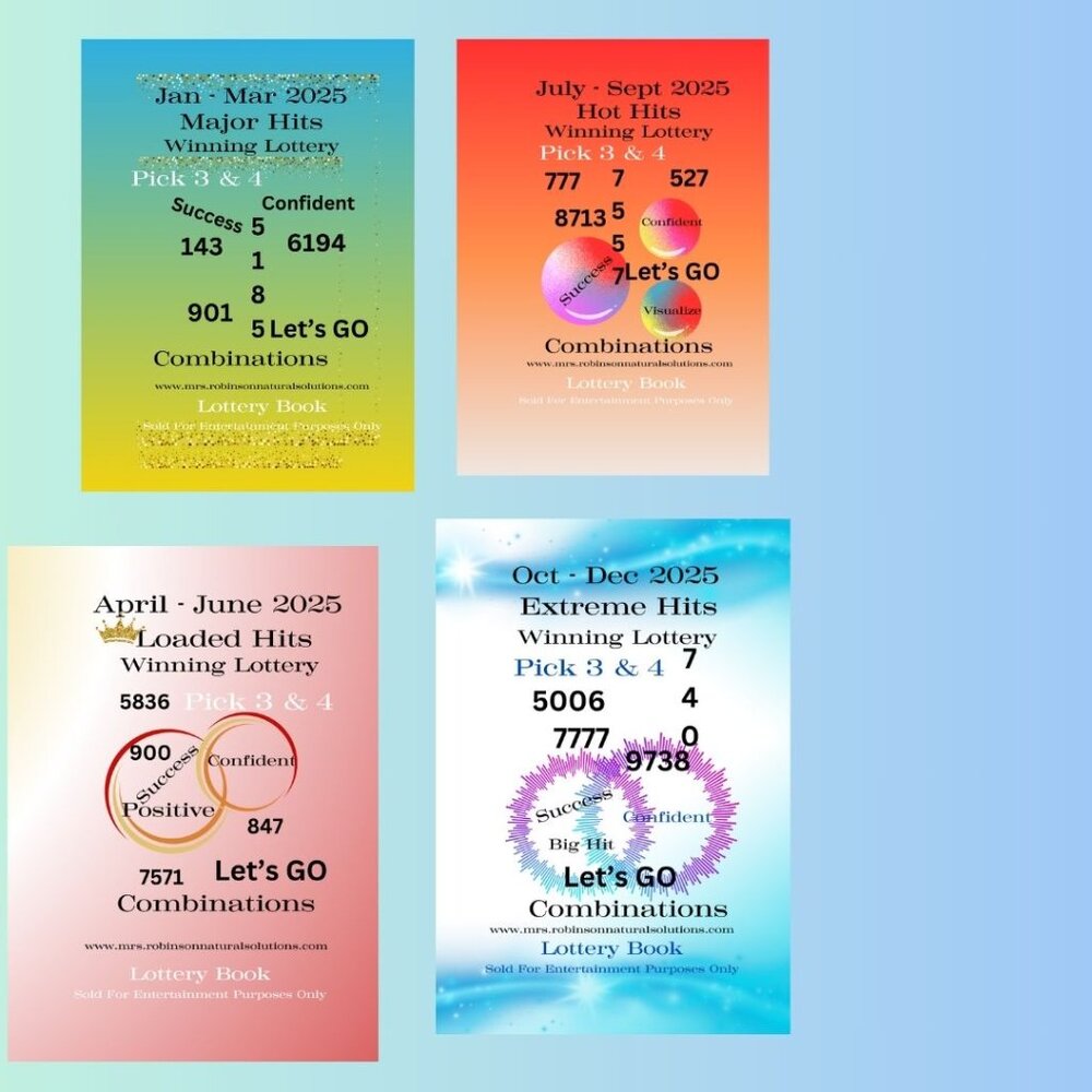 Bundle of 4 Lottery paperback Books 2025